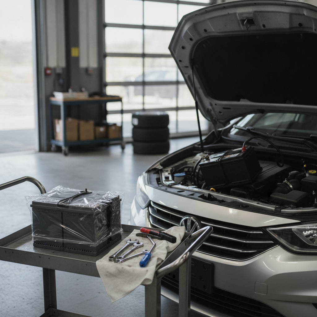 Car Battery Replacement -  no people or no text