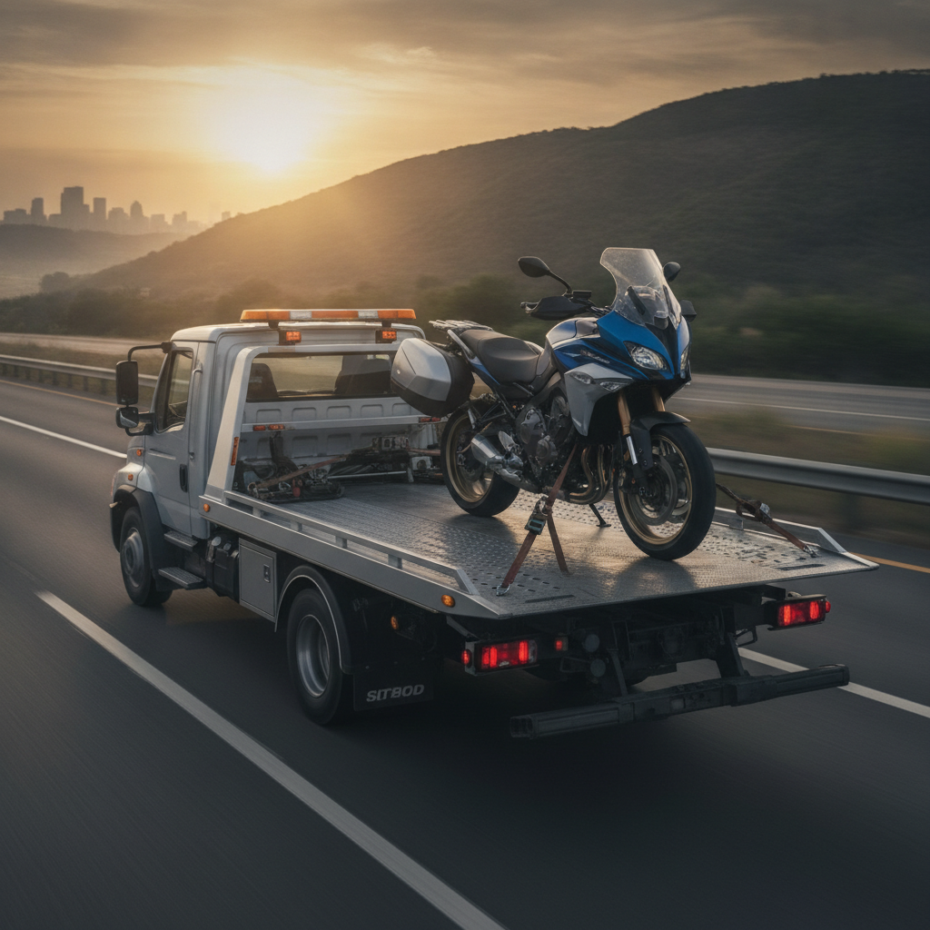 Motorcycle Towing -  no people or no text